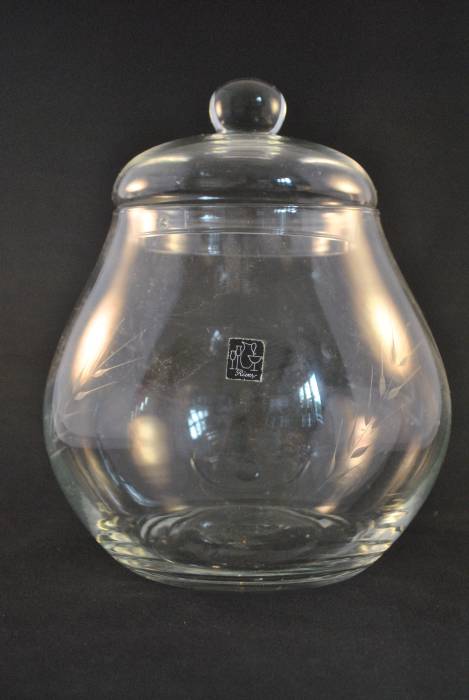 levering aan huis Bekwaam Nutteloos Grote glazen pot met deksel (River) - Eersteklas Tweedehands